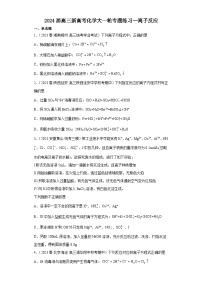 2024届高三新高考化学大一轮专题练习--离子反应