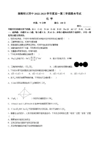 湖南师范大学附属中学2022-2023学年高一化学下学期期末考试试题(Word版附解析)