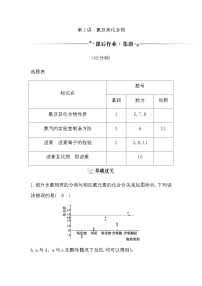 2024届人教版高考化学一轮复习第四章第1讲氯及其化合物作业含答案