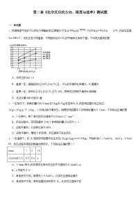 第二章  化学反应的方向、限度与速率   测试题   高二上学期化学鲁科版（2019）选择性必修1