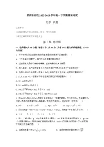 云南省普洱市名校2022-2023学年高一下学期期末考试化学试卷（Word版含答案）