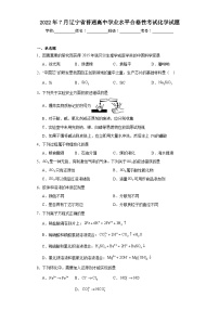 2022年7月辽宁省普通高中学业水平合格性考试化学试题（含解析）