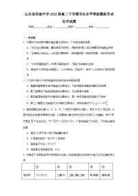 山东省实验中学2023届高三下学期学业水平等级模拟考试化学试题（含解析）