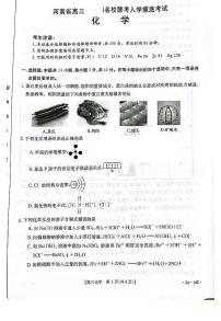 河南省名校联考2023-2024学年高三上学期入学摸底考试化学试题（PDF版含解析）