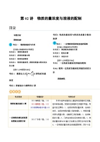 第02讲 物质的量浓度与溶液的配制（讲义）-备战2024年高考化学一轮复习讲练测