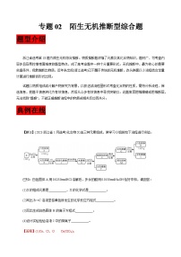 专题02  陌生无机推断型综合题-【大题精做】冲刺2024年高考化学大题突破+限时集训（浙江专用）