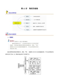 第12讲 物质的检验-2023-2024学年新高一化学暑假精品课（沪科版必修第一册）