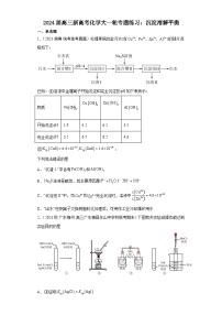 2024届高三新高考化学大一轮专题练习：沉淀溶解平衡(有答案)