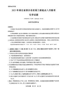 2024湖北省部分名校高三上学期新起点8月联考化学试题PDF版含答案