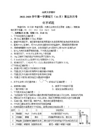 2023山西大学附中高三上学期期中考试化学试题含答案