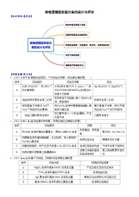 表格逻辑型实验方案的设计与评价（附答案解析）-备战2023年高考化学大二轮专题突破系列（全国通用）