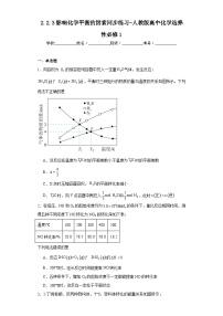 高中化学人教版 (2019)选择性必修1第二节 化学平衡课后测评