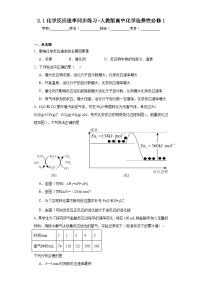 高中人教版 (2019)第一节 化学反应速率综合训练题