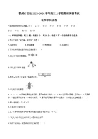 江苏省泰州市名校2023-2024学年高三上学期期初调研考试化学试题（Word版含答案）