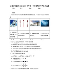 云南省玉溪市2022-2023学年高一下学期期末考试化学试题（含解析）