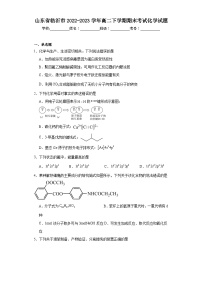 山东省临沂市2022-2023学年高二下学期期末考试化学试题（含解析）