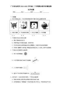 广东省汕尾市2022-2023学年高二下学期期末教学质量监测化学试题（含解析）