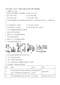 2024届高三化学一轮复习 氮及其化合物专题训练（含答案）