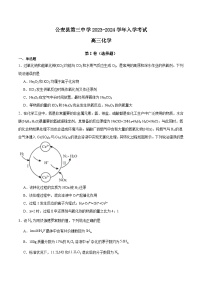 2024荆州公安县三中高三上学期入学考试化学试题含答案