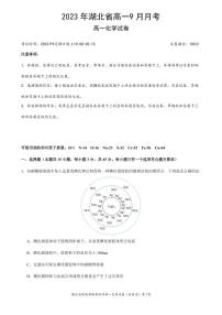 湖北省新高考联考协作体2023-2024学年高一上学期9月月考（联考）化学试卷（PDF版含答案）