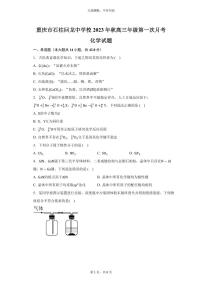 重庆市石柱回龙中学校2023-2024学年高三上学期第一次月考化学试题