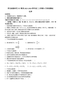 河北省新时代NT教育2023-2024学年高三上学期9月阶段测试化学试题（Word版含答案）