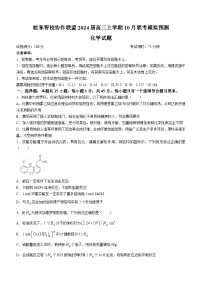 安徽省皖东智校协作联盟2024届高三上学期10月联考模拟预测化学试题（含解析）