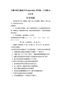 山东省德州市夏津育中万隆中英文高级中学2023-2024学年高一上学期10月月考化学试题（Word版含答案）