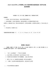 广东省佛山市S7高质量发展联盟2023-2024学年高三上学期10月联考化学试题（Word版无答案）