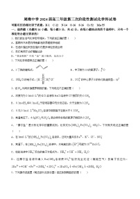 湖南省长沙市周南中学2024届高三上学期第三次阶段性测试化学试题