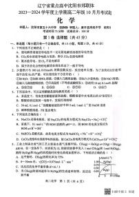 辽宁省沈阳市郊联合体2023-2024学年高二上学期10月月考化学试题（月考）