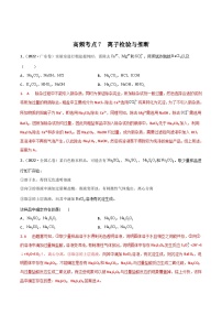 新高考化学二轮复习高频考点7 离子检验与推断（含解析）