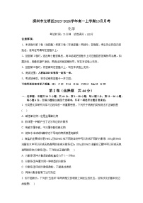 广东省深圳市光明区2023-2024学年高一上学期10月月考化学试题（Word版含答案）
