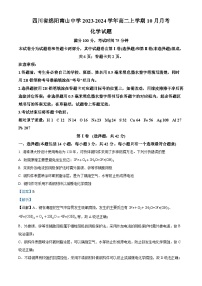 2024绵阳南山中学高二上学期10月月考化学试题含解析