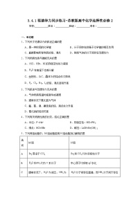 苏教版 (2019)选择性必修2专题3 微粒间作用力与物质性质第四单元 分子间作用力 分子晶体达标测试