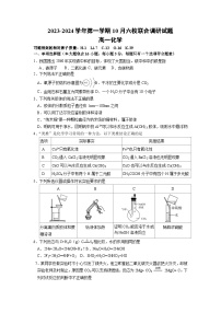 江苏省南京六校联合体2023-2024高一上学期10月化学调研试卷及答案