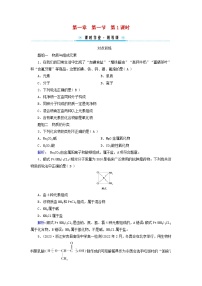 高中化学第一章 物质及其变化第一节 物质的分类及转化第1课时同步训练题