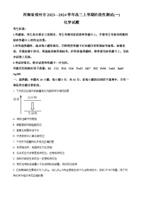 2024郑州高二上学期10月联考试题化学含解析