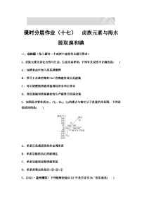 2024届高考化学一轮复习 课时分层作业17　卤族元素与海水提取溴和碘（含答案）