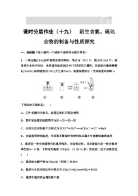 2024届高考化学一轮复习 课时分层作业19　陌生含氯、硫化合物的制备与性质探究（含答案）