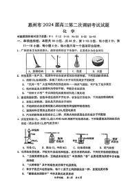 2024届广东省惠州市高三上学期二模化学试题及答案