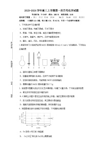 福建省漳州市华安县第一中学2023-2024学年高三上学期10月月考化学试题