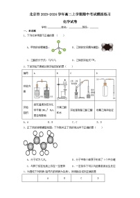 北京市2023-2024学年高二上学期期中考试模拟练习化学试卷（含解析）