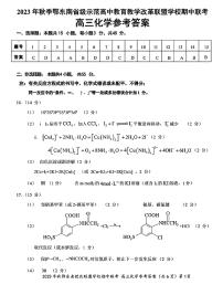 2024湖北省鄂东南省级示范高中教育教学改革联盟学校高三上学期期中联考化学PDF版含答案