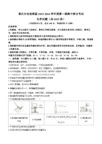 重庆市名校联盟2023-2024学年高二化学上学期11月期中考试试题（Word版附答案）