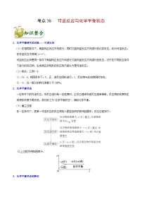 高考化学 考点38 可逆反应与化学平衡状态学案（含解析）