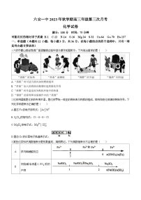 2024六安一中高三上学期第三次月考试题化学含答案