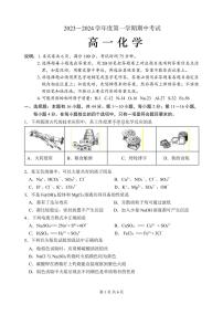 广东省茂名市信宜市2023-2024学年高一上学期11月期中考试化学试题（PDF版含答案）