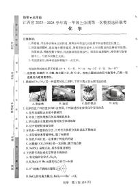 江西省2023-2024学年高一上学期11月第一次选科模拟联考（期中）化学试题（扫描版含解析）