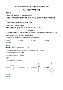 浙江省宁波三锋教研联盟2023-2024学年高一上学期期中联考化学试题（解析版）